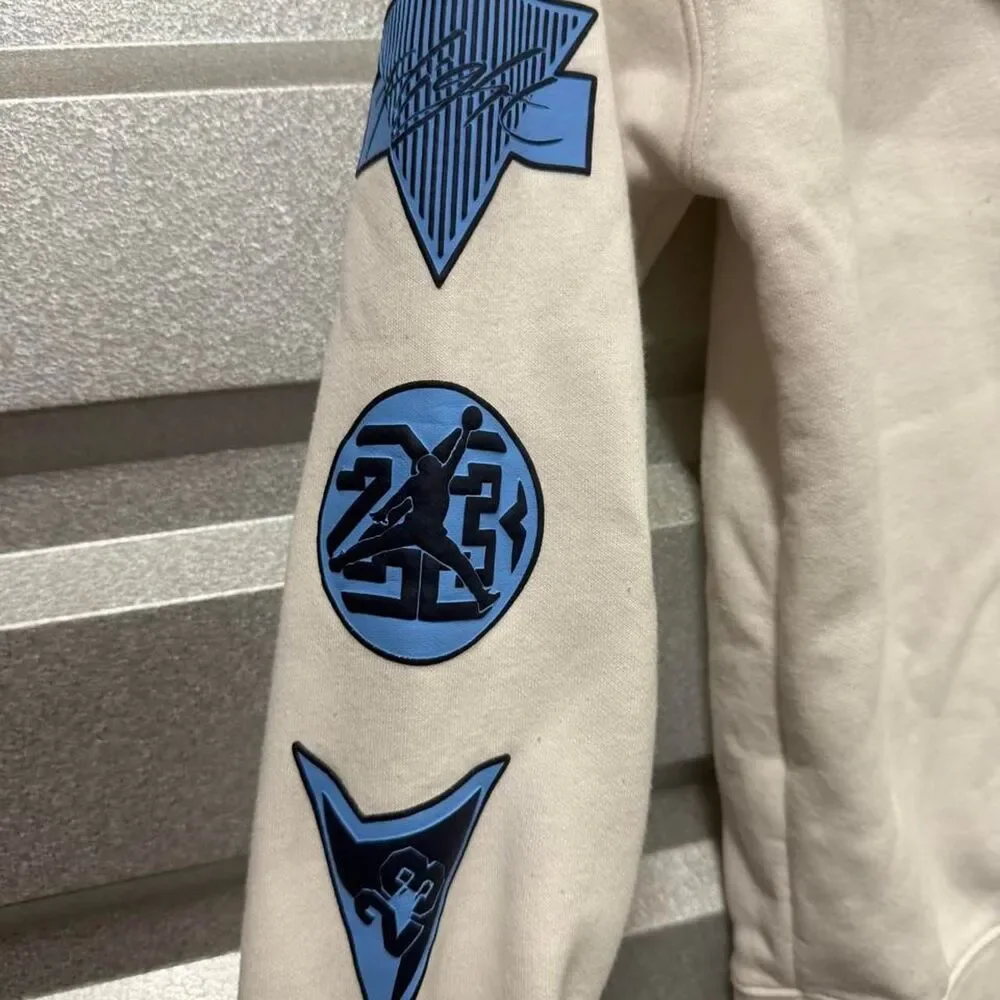 Jordan Kid's White and Cream Hoodie